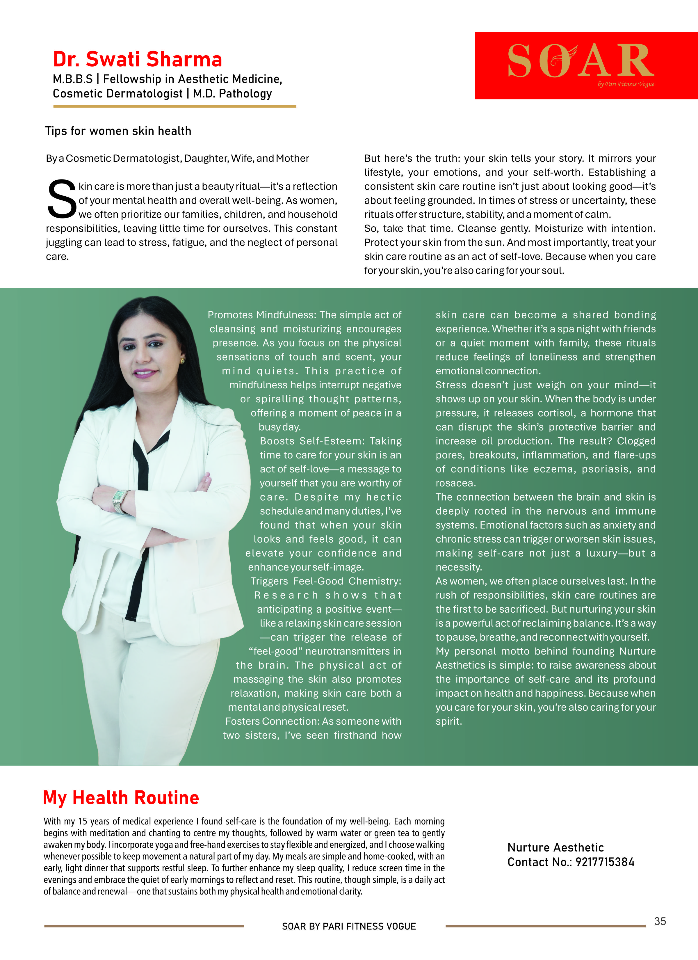 Page 34 - SOAR – Top 25 Leading Women Print Magazine / PDF Edition 2